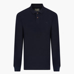 Long Sleeve Polo Neck T-Shirt // Navy Blue (Medium)