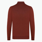 Classic Cut Wool Polo Neck Knitwear // Tile (Small)