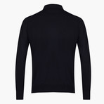 Classic Cut Wool Polo Neck Knitwear // Black (Small)