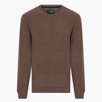 Thessaloniki Knitted Crew Neck Sweatshirt // Tan (Medium)