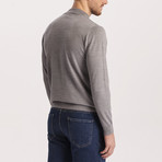 Slim Fit Woolly Half Turtleneck Sweater // Light Gray (Small)