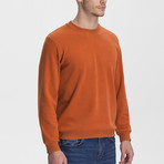 Thessaloniki Knitted Crew Neck Sweatshirt // Cinnamon (Medium)