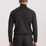 Slim Fit Woolly Full Turtleneck Sweater // Anthracite (Small)