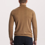 Slim Fit Woolly Full Fisherman Sweater // Tan (Small)