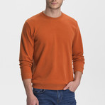 Thessaloniki Knitted Crew Neck Sweatshirt // Cinnamon (Medium)