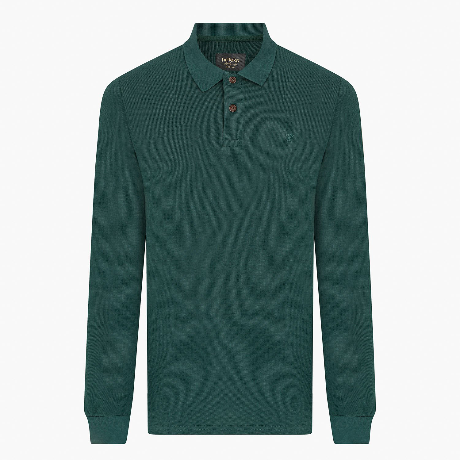 Long Sleeve Polo Neck T-Shirt // Forest Green (Medium) - Hateko - Touch ...