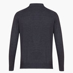 Classic Cut Wool Polo Neck Knitwear // Anthracite (Small)