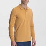 Long Sleeve Polo Neck T-Shirt // Mustard (Medium)