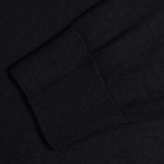 Classic Cut Wool Polo Neck Knitwear // Black (Small)