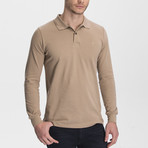 Long Sleeve Polo Neck T-Shirt // Stone (Medium)