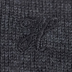 Classic Cut Wool Polo Neck Knitwear // Anthracite (Small)