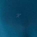 Thessaloniki Knitted Crew Neck Sweatshirt // Petrol Blue (Medium)