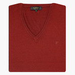 Classic Cut Wool V-Neck Sweater // Tile (Small)