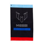 Messi Logo Bar Beach Towel (Black)