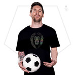 Reflective Lions Head T-Shirt // Black + Rainbow (L)