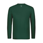 Bonded Pocket Long-Sleeve Crew // Evergreen (M)
