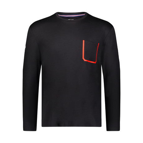 Bonded Pocket Long-Sleeve Crew // Black (S)