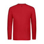 Bonded Pocket Long-Sleeve Crew // Red (M)