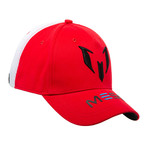 Color Block Hat // Red