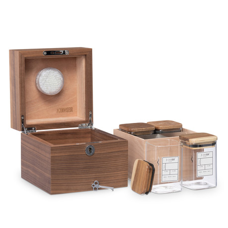 Cannaseur® Cube // Cannabis Humidor // 4 Jars