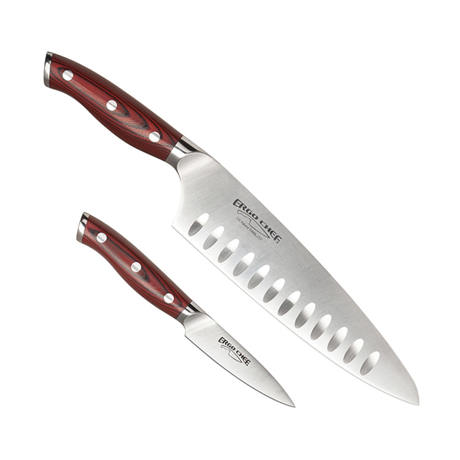 Crimson Series // Chef + Paring Knife Set Ergo Chef Touch of Modern