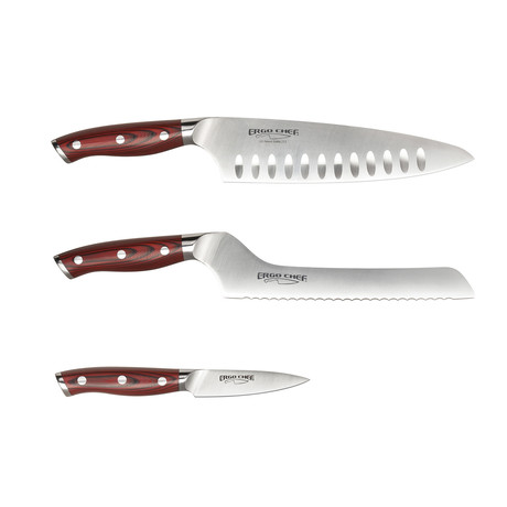 Crimson Series Essentials Set // Chef + Bread + Paring Knife
