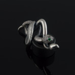 Animal Collection // Snake Pendant // Silver + Green