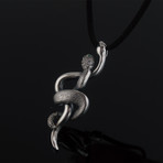 Animal Collection // Snake Pendant // Silver + Green