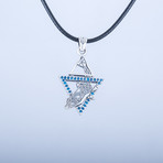 Animal Collection // Whale Pendant // Silver + Blue