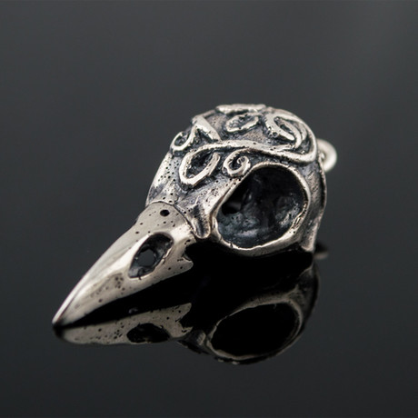 Animal Collection // Raven Skull Amulet // Silver