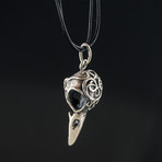 Animal Collection // Raven Skull Amulet // Silver