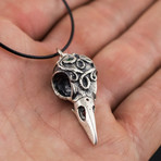 Animal Collection // Raven Skull Amulet // Silver