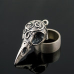 Animal Collection // Raven Skull Amulet // Silver