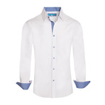 Cotton-Stretch Long Sleeve Shirt // White (S)