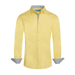 Cotton-Stretch Long Sleeve Shirt // Yellow (S)