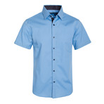 Geometric Pattern Cotton Short Sleeve Shirt // French (S)