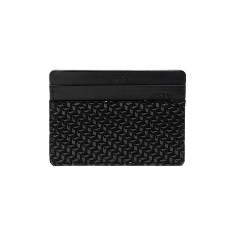 Chevron-S // Card Case (Black + Black)