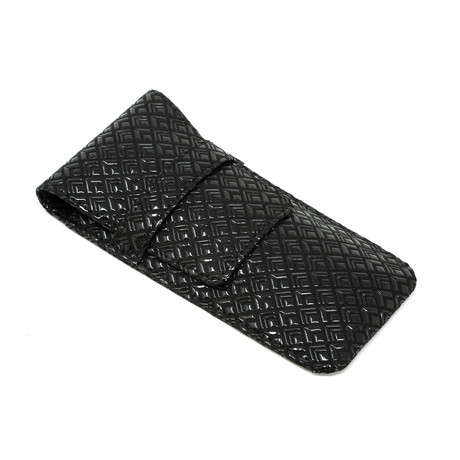 Diamond Frame // Men's Pen Case (Black + Black)