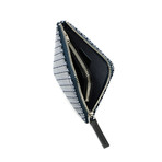 White Frame // Zipped Coin Purse (Large) (Navy + White)