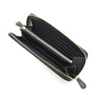 Studs // Zipped Long Wallet (Black + Black)