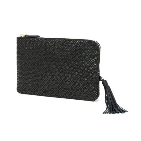 Diamond Frame // Pouch Clutch (Black + Black)