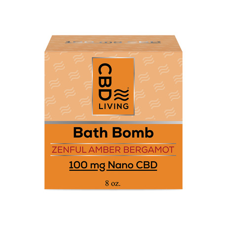 CBD Living Bath Bomb // 100mg (Amber Bergamot)
