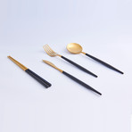 BYO Cutlery Full Set // Noir Gold