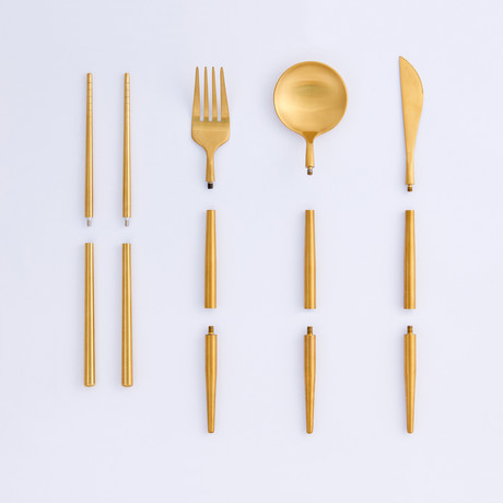 BYO Cutlery Full Set // Classic Gold