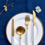 BYO Cutlery Full Set // Pearl Gold