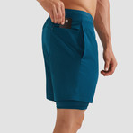 Hi-Flex™ Training Shorts 7" Lined // Teal Green (Extra Small)