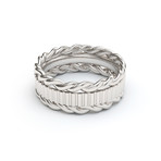 Double Contorted Ring // Sterling Silver (Size 5)