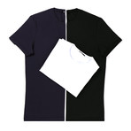Kael T-Shirt Set // Pack of 3 // Navy + Black + White (2XL)