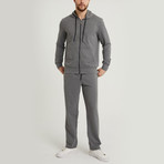 Rhys Striped Sweatsuit Set // Gray (2XL)
