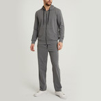 Rhys Striped Sweatsuit Set // Gray (2XL)